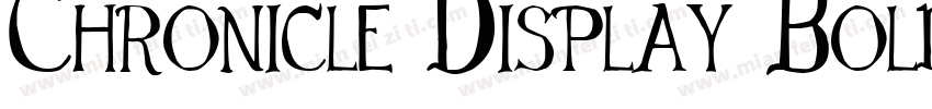 Chronicle Display Bold字体转换